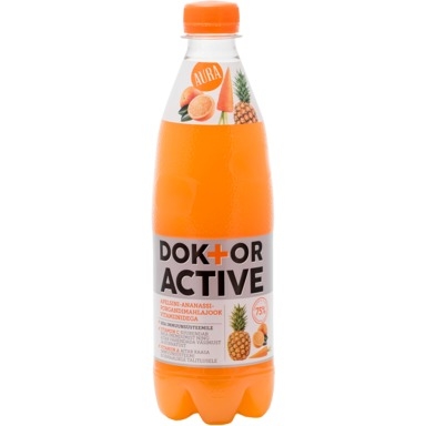 AURA DR. Active apelsini-ananassi-porgandimahlajook 0,5l