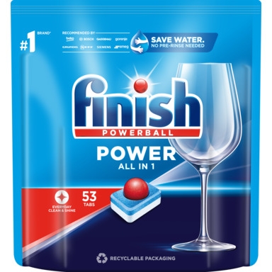 FINISH Power All in 1 Nõudepesumasinatabletid 53tk