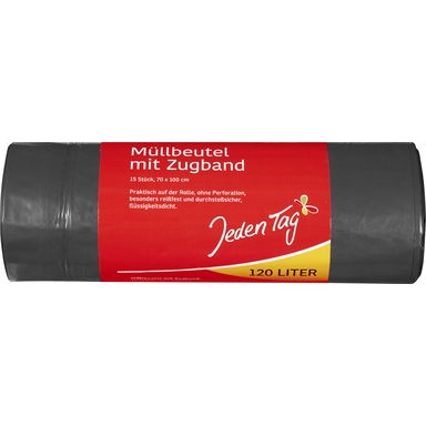 JEDEN TAG Prügikotid 120l 15tk (seotavad,hallid)