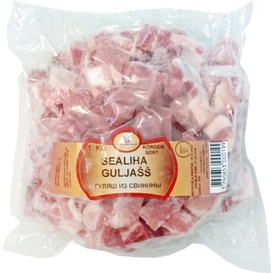 LIHAPROFF Sealiha guljašš 1kg(külmut.,kõrgem sort. ,2x2cm)